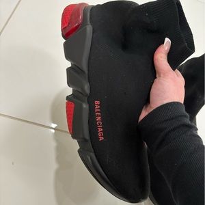 Lightly worn red balenciaga sock shoes